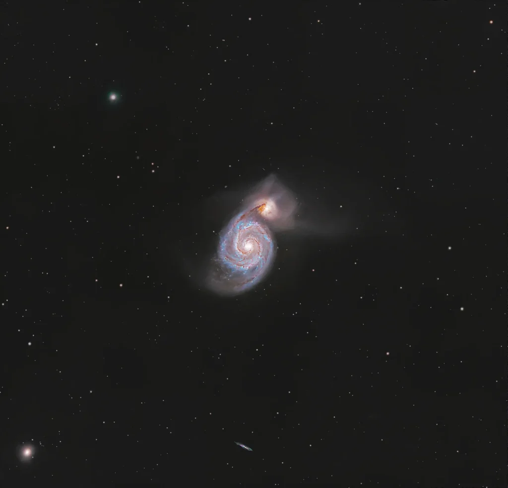 M51 Whirlpool Galaxy by Vaonis Vespera Pro